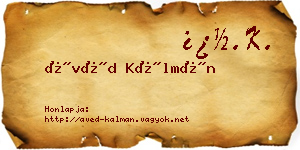 Ávéd Kálmán névjegykártya